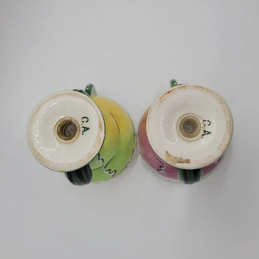 C.A. Ceramic Margarita Cactus Salt and Pepper Shaker Set Southwest Barware Decor